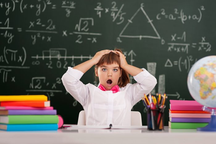 Common Criticisms of Common Core Math- A young girl student is surprised